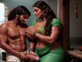 Wait for this Indian Desi Aunty get wild with say no to mammoth Indian curves - Ai Generated