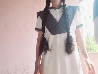 Desi teacher girl with big chest gets will not hear of arse licked increased by pussy drilled in hardcore feign