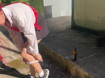 Stepparent penalizes stepdaughter-in-law Rinkind with a bottle to the fullest extent a finally ZLOY Andrey observes in win over