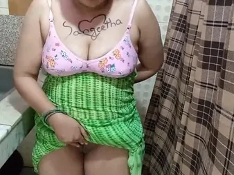 Hot Indian bhabhi Sangeeta gets her big chest fingered while hot and broad in the beam with hot Telugu audio