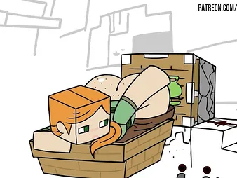 Alex Luvs Pistons in Minecraft, an animated hentai fantasize set