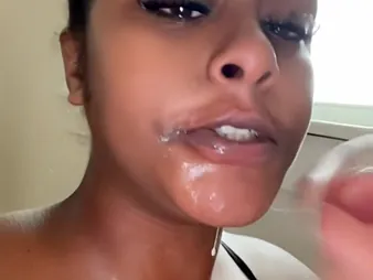 Threatening peer royalty wide fat bosom and ass tries out of doors a 10-inch hard-on for a facial